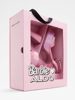 Barbie ALDO x Party Pink Holographic Platform Heels - Limited Edition Size 7 NEW